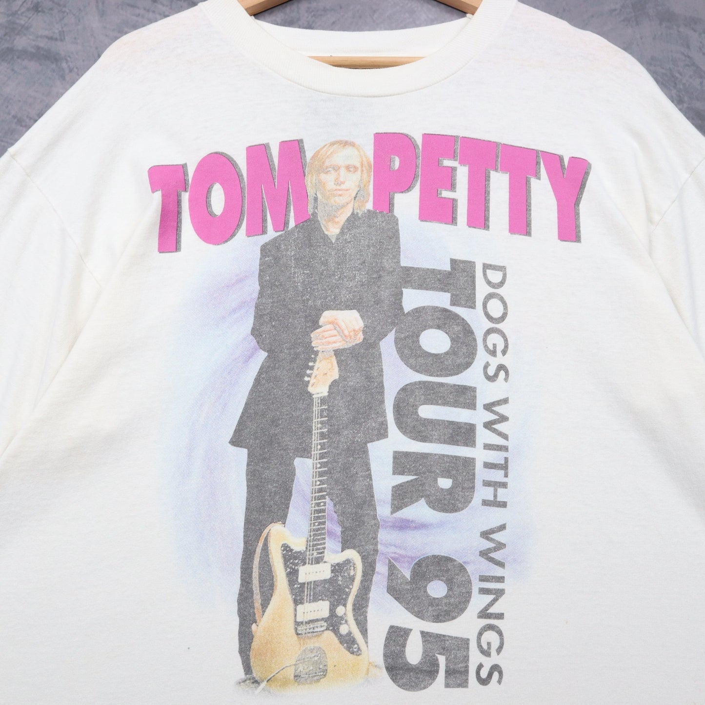 1995 White Tom Petty Dogs With Wings Tour Shirt 4951