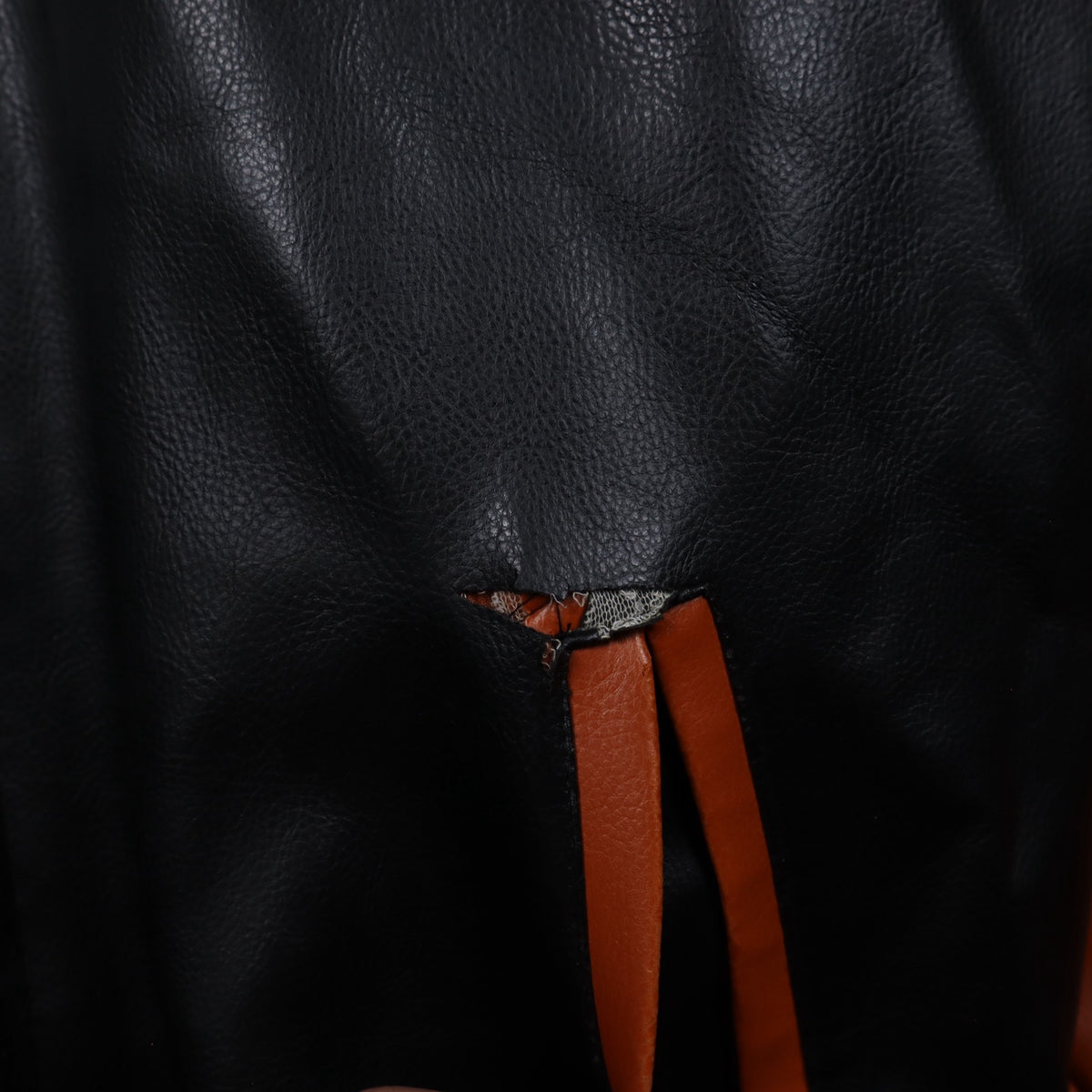 00s Black Texas Longhorns Football Faux Leather Varsity Jacket 5931
