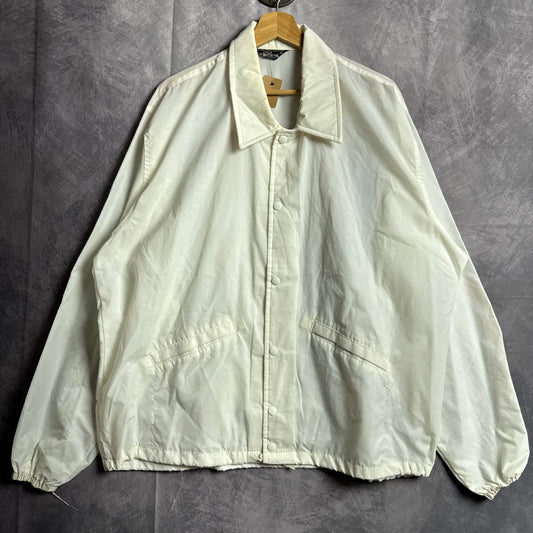 80s White Texas Longhorns Track & Field Coaches Jacket 4461