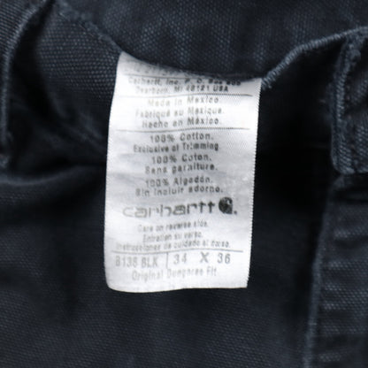 00s Faded Black Carhartt Double Knee Carpenter Work Pants 5084