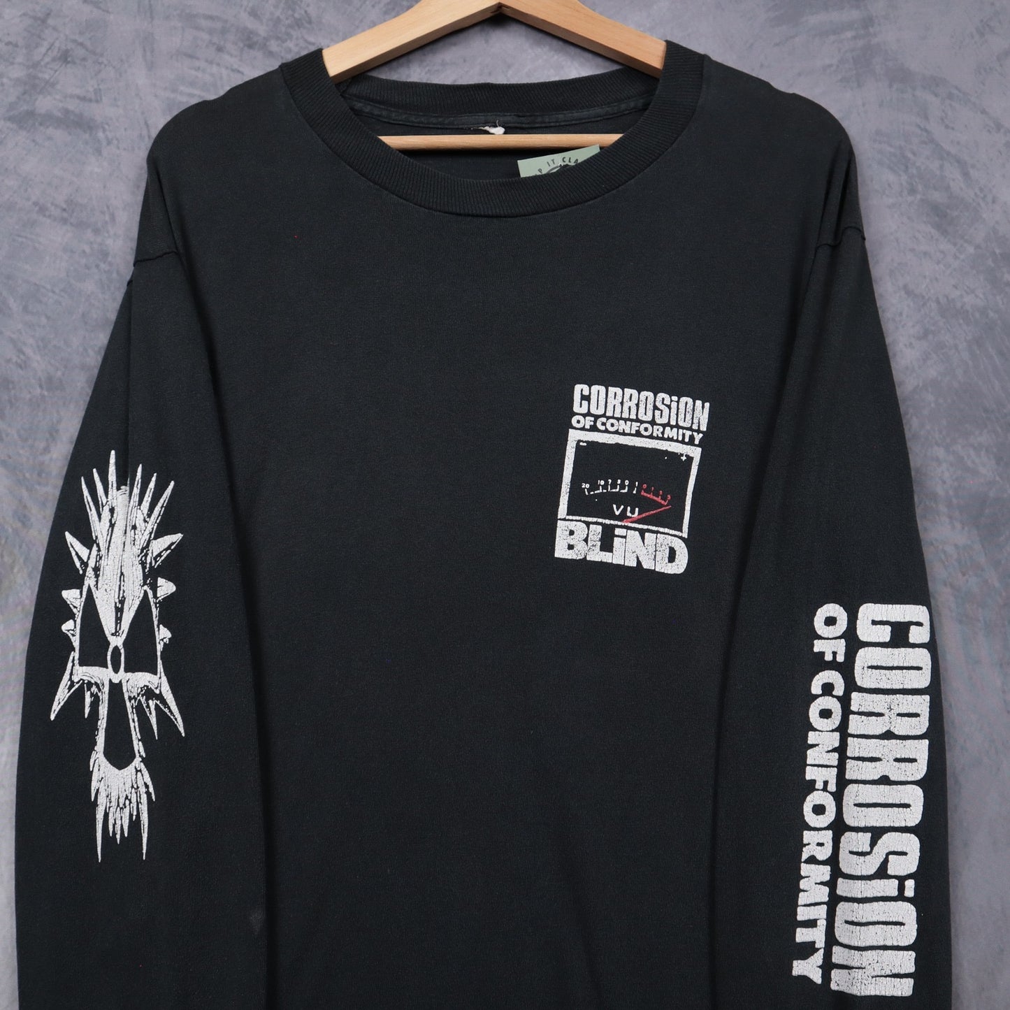 90s Black Corrosion Of Conformity Blind Deaf Numb Tour Long Sleeve Shirt 4969