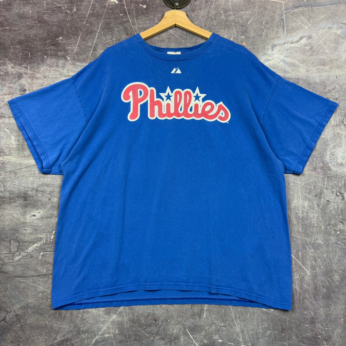 Early 00s Blue Philidelphia Phillies Roy Halladay 34 Graphic Shirt XL 0981