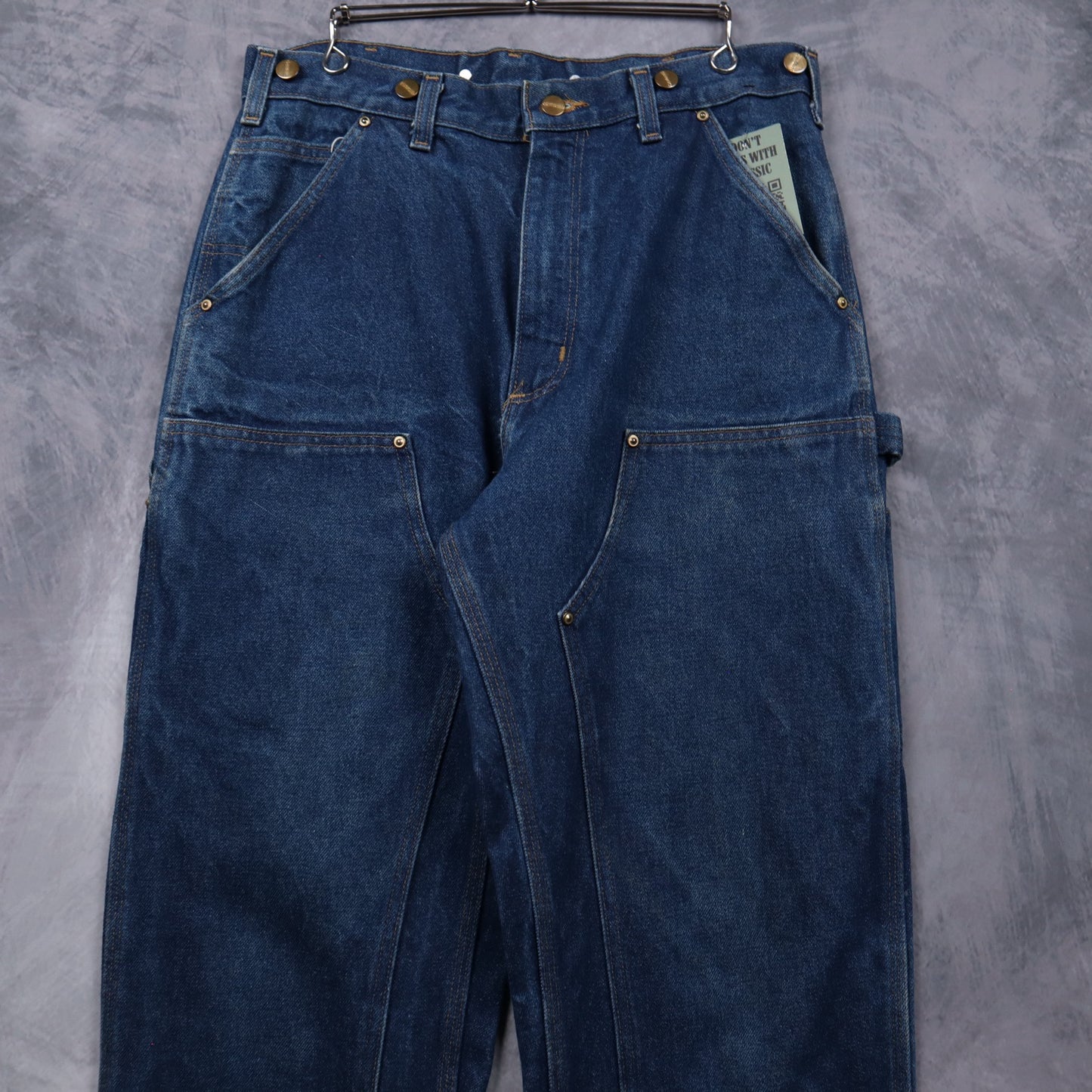 90s Dark Wash Denim Carhartt Double Knee Carpenter Work Pants 5063