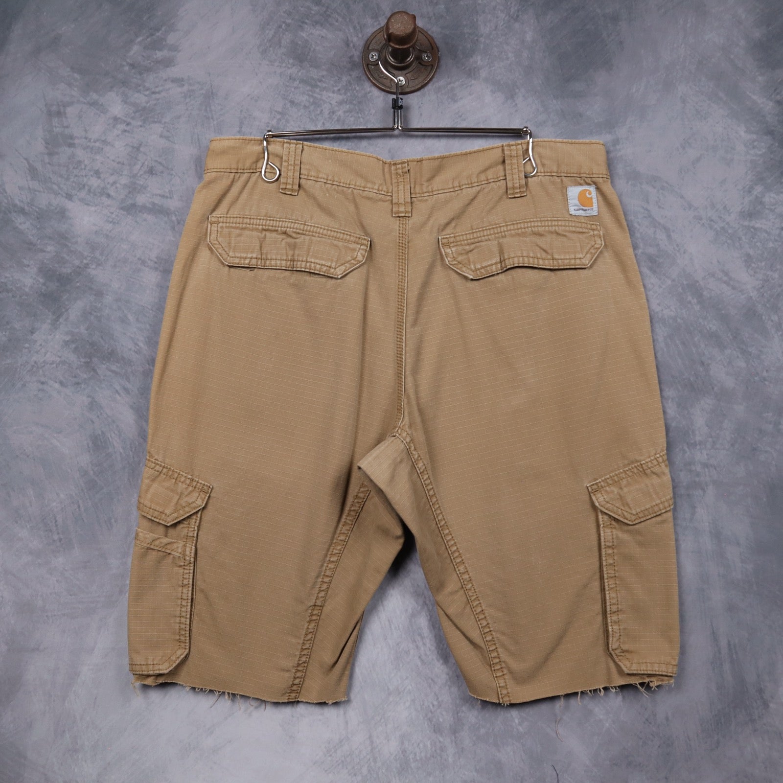 Y2K Tan Carhartt Force Relaxed Fit Ripstop Cargo Shorts 5180
