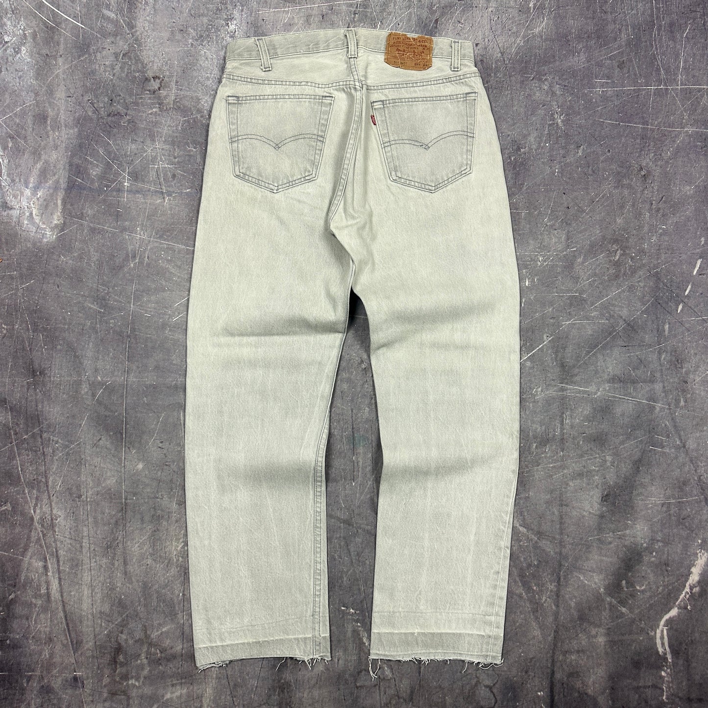 80s Faded Gray Levis 501 Jeans 31x28 D96