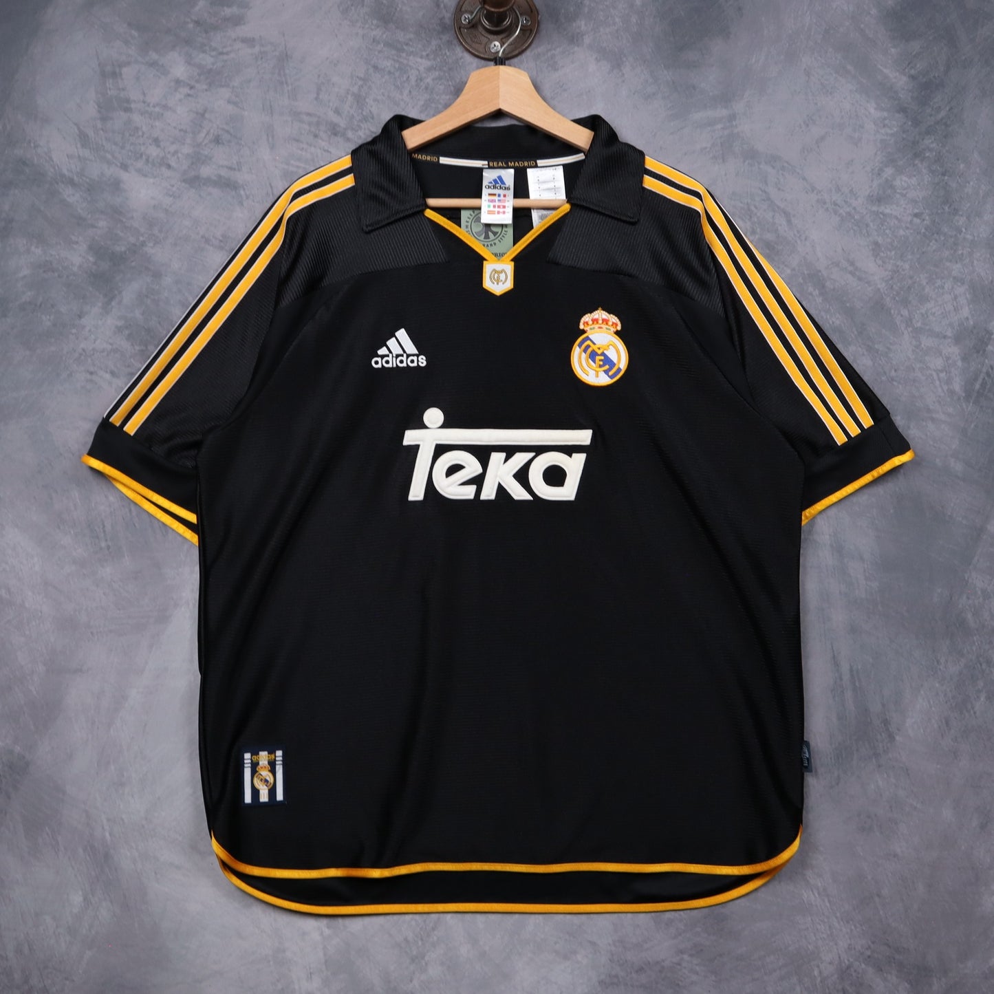 1999 Black Real Madrid Adidas Teka Away Jersey 5147