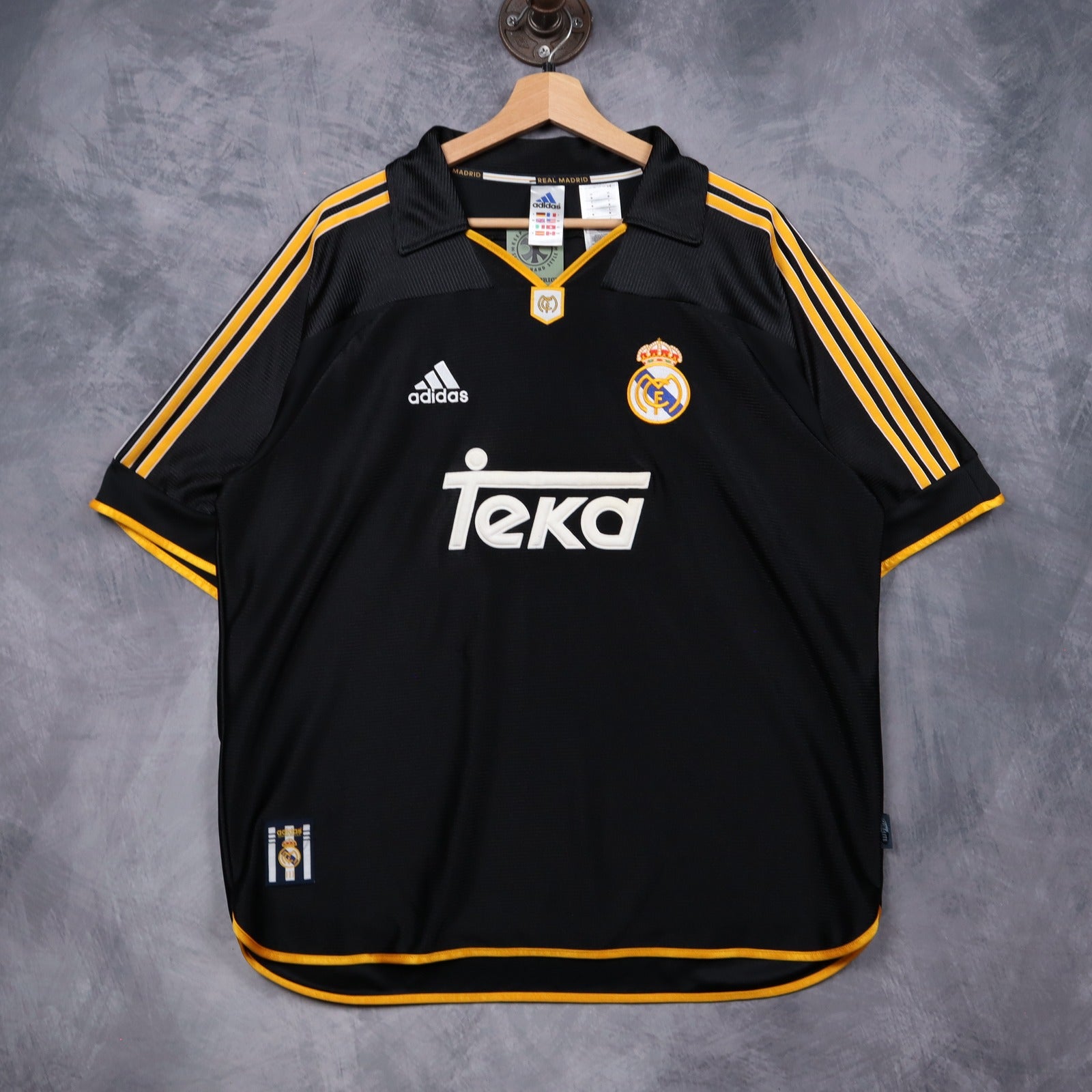 1999 Black Real Madrid Adidas Teka Away Jersey 5147