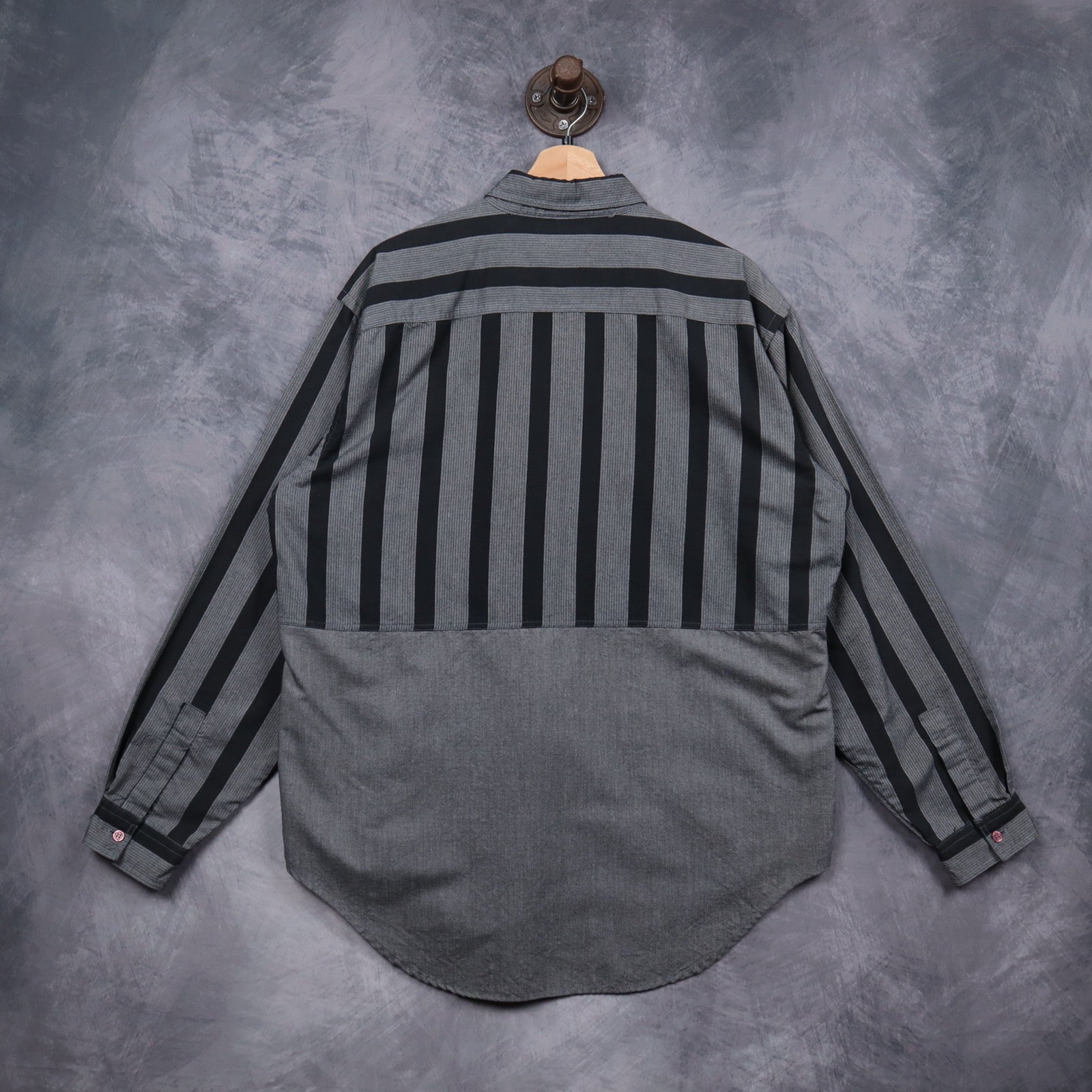 90s Grey Levi's International Collection Striped Long Sleeve Shirt 5133