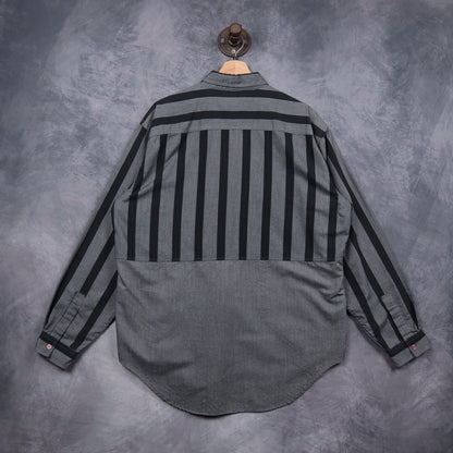 90s Grey Levi's International Collection Striped Long Sleeve Shirt 5133