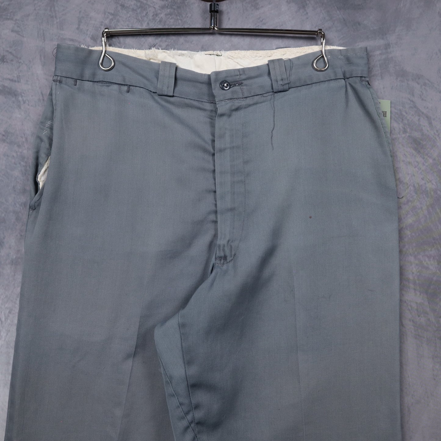 60s Slate Blue Koratron Work Trousers 5229