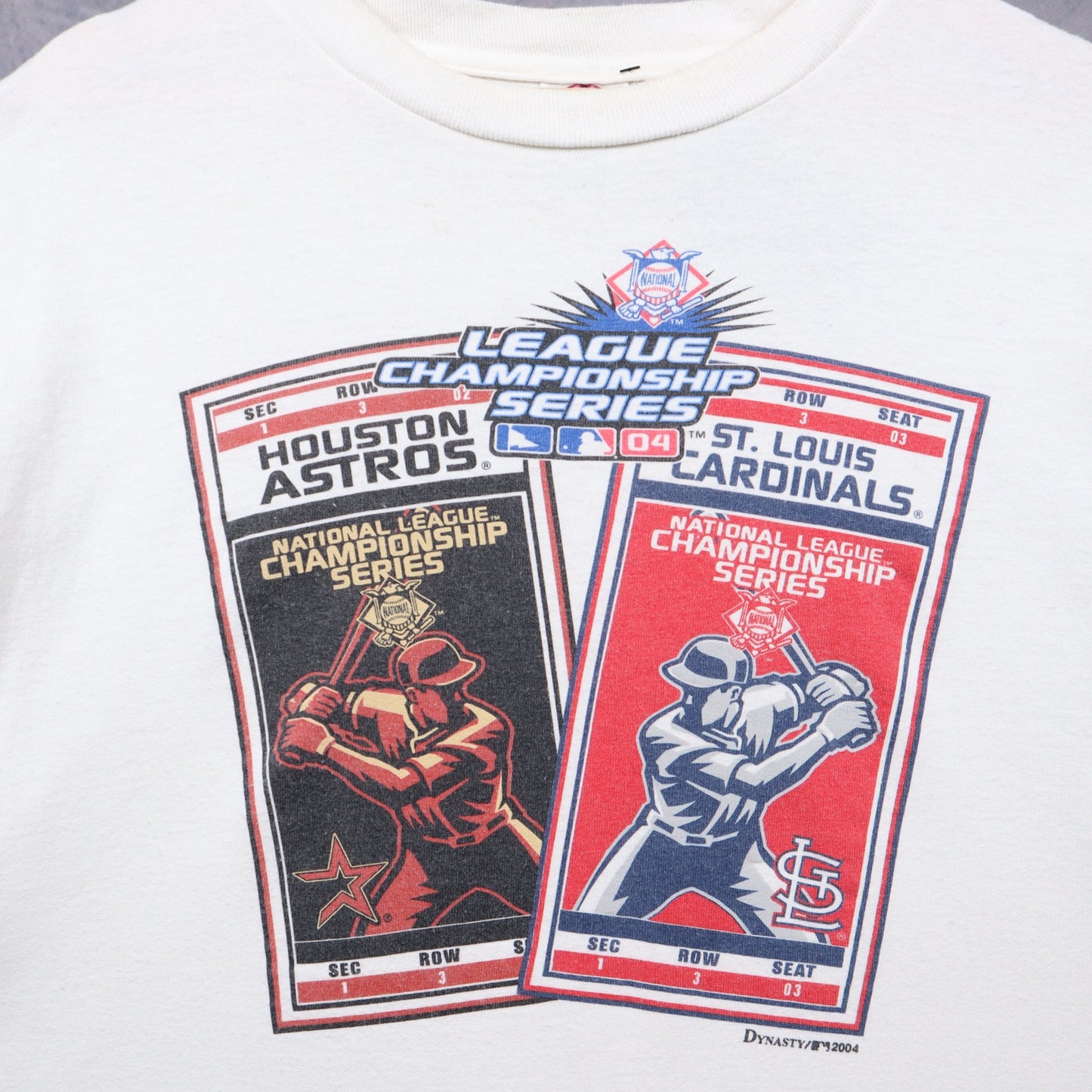 2004 White Astros vs Cardinals NLCS Championship Series Shirt 5521
