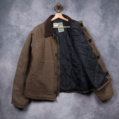90s Brown Carhartt Cropped Arctic Work Jacket 4800