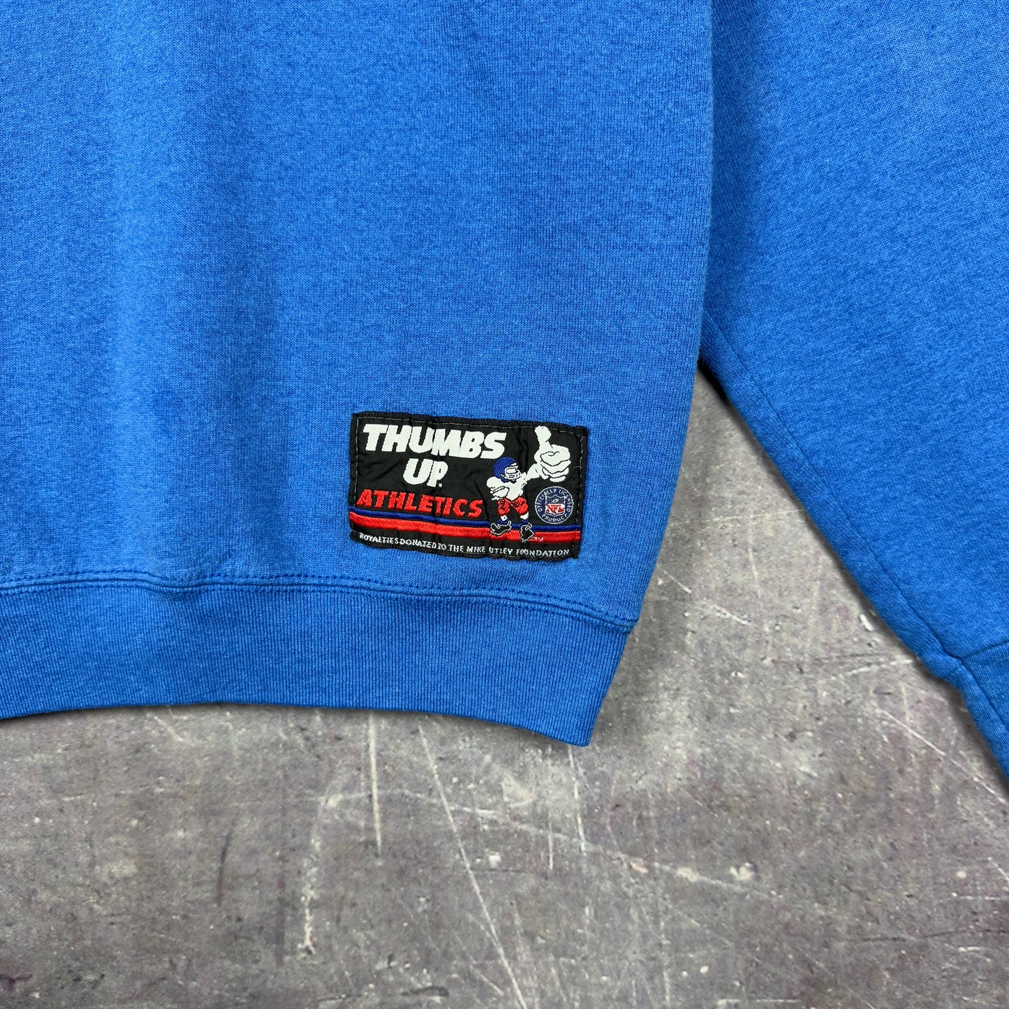 90s Blue Seattle Seahwaks Football Graphic Crewneck Sweatshirt M 1227