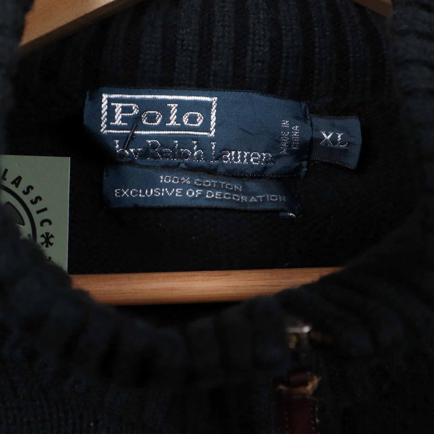 90s Black Polo Ralph Lauren Quarter Zip Sweater 5547