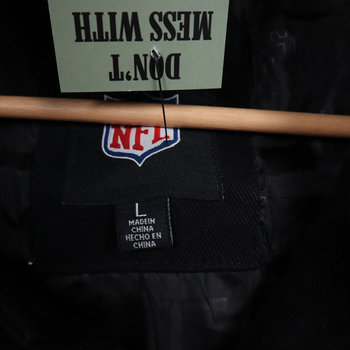 00s Black New York Jets NFL Flames Jacket 6515
