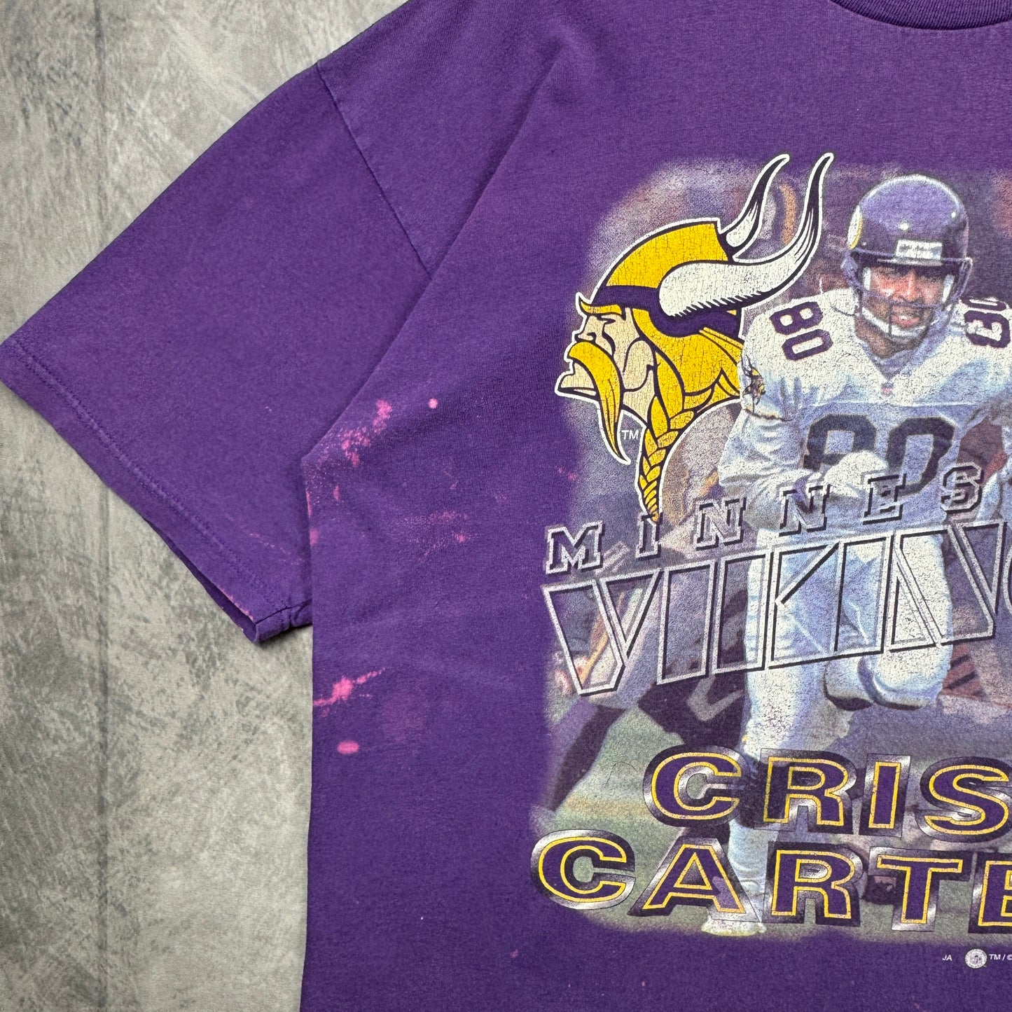 1997 Purple Minnesota Vikings Cris Carter Shirt 4241