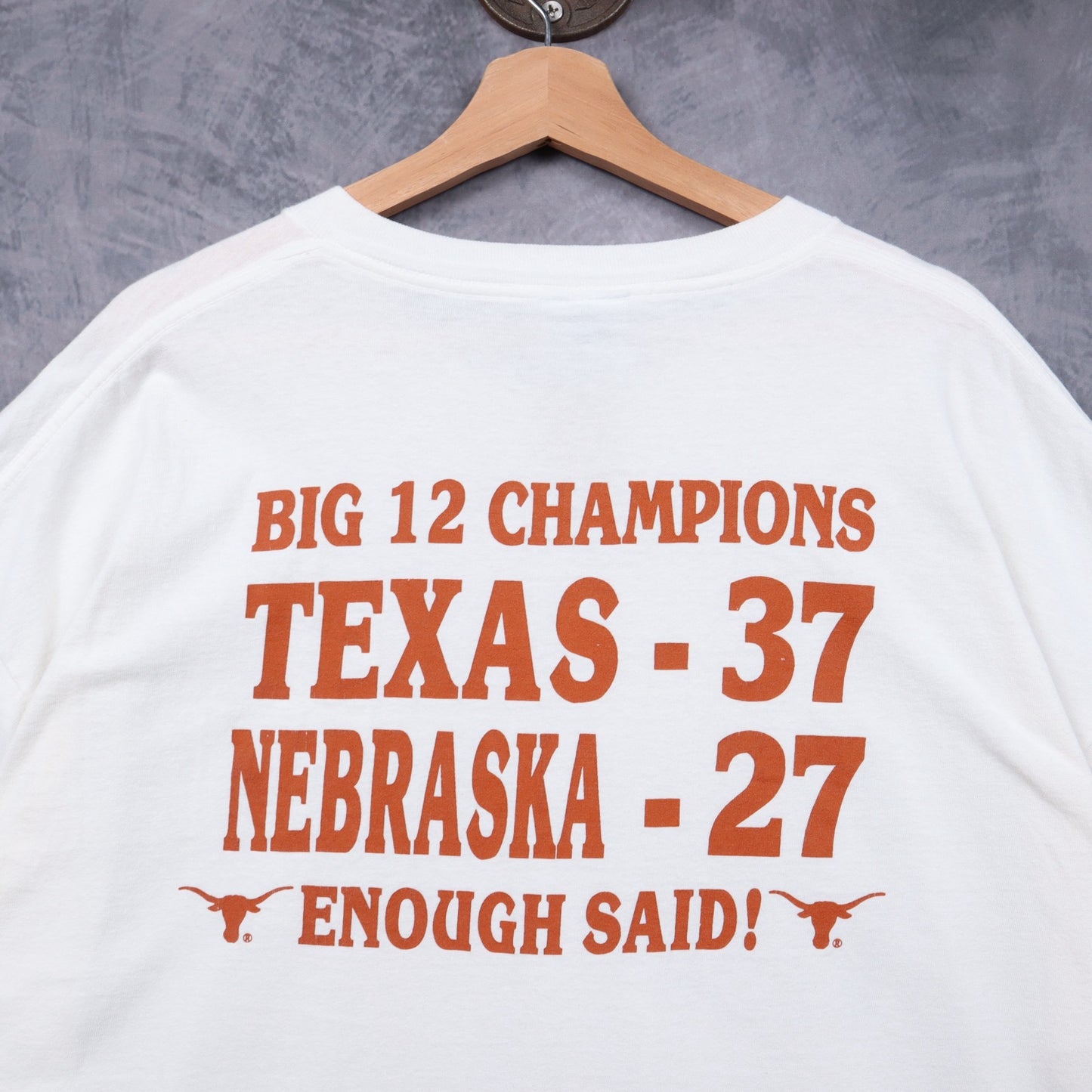 1996 White Texas Longhorns Big 12 Champions Shirt 5808