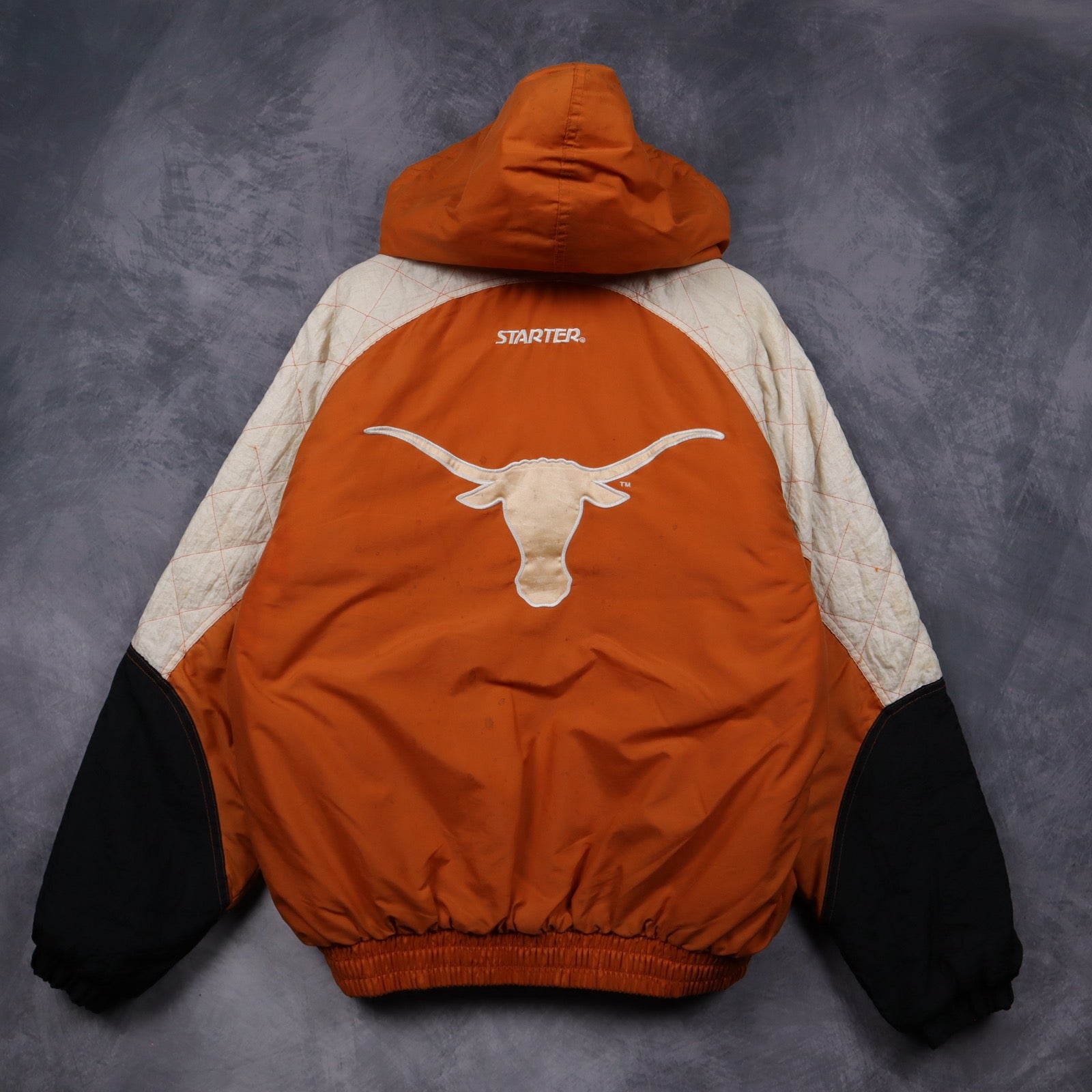 90s Orange Texas Longhorns Starter Hooded Jacket 5921
