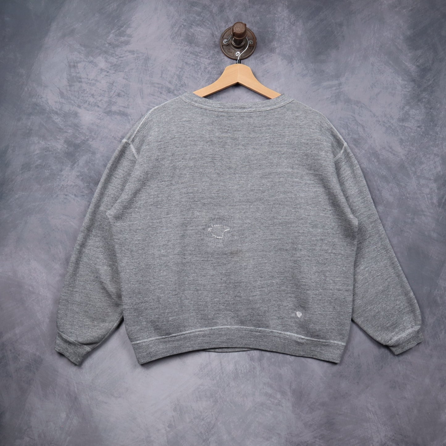 80s Heather Grey Gintaras Russell Athletic V-Stitch Sweatshirt 5576