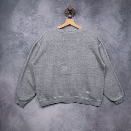 80s Heather Grey Gintaras Russell Athletic V-Stitch Sweatshirt 5576