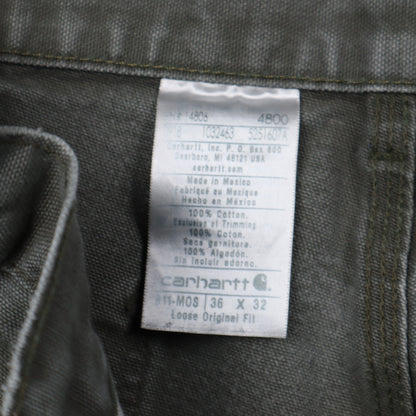 Early 2000s Moss Green Carhartt Loose Original Fit Carpenter Pants 5239