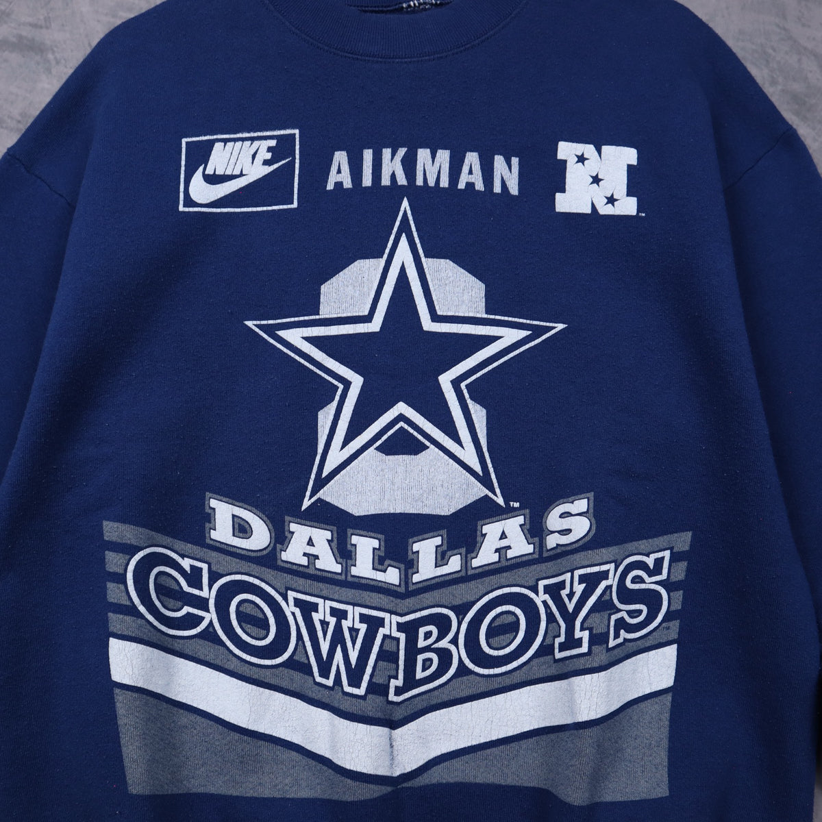 90s Navy Blue Dallas Cowboys Aikman Crewneck Sweatshirt 6588