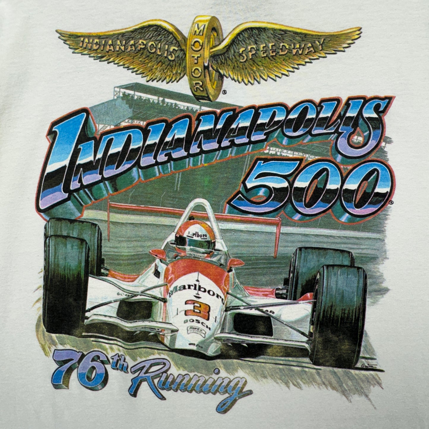 1992 White Marlboro Indianapolis 500 Shirt 3934