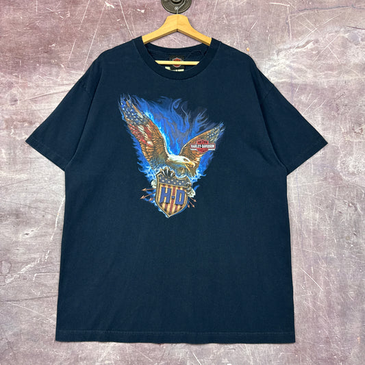 00s Navy Blue Harley Davidson Shirt 3121