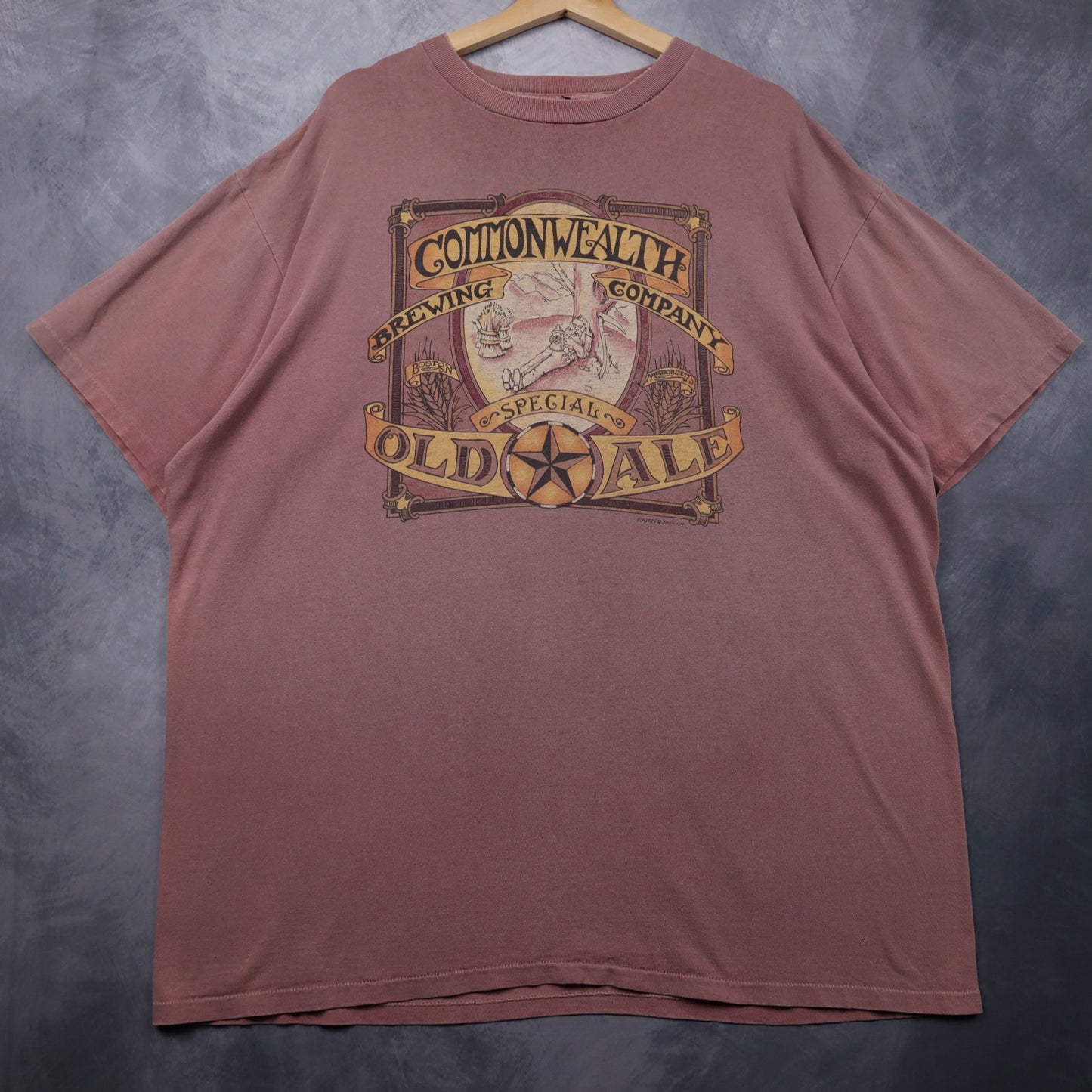 90s Clay Red Commonwealth Brewing Co. Old Ale Shirt 4650