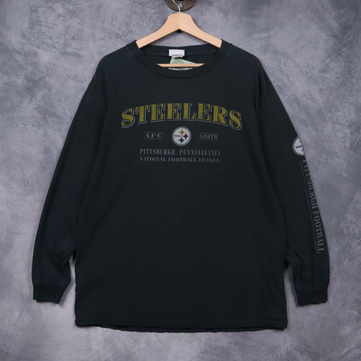Early 00s Black Pittsburgh Steelers Long Sleeve Shirt 6764
