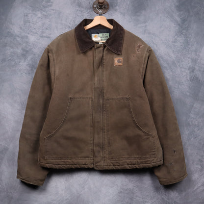 90s Brown Carhartt Cropped Arctic Work Jacket 4800