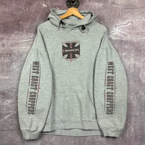 90s Grey West Coast Choppers Hoodie 3056 – KeepItClassicVtg