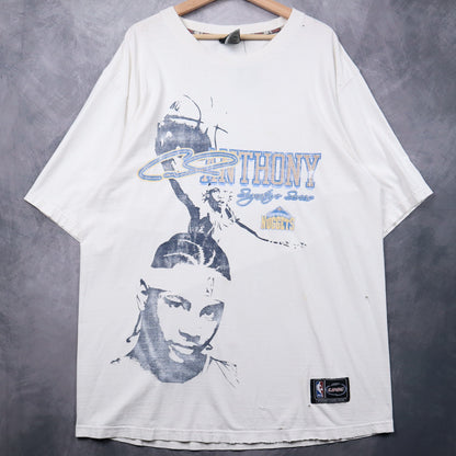 00s  White Carmelo Anthony Nuggets Signature Series Shirt 4690