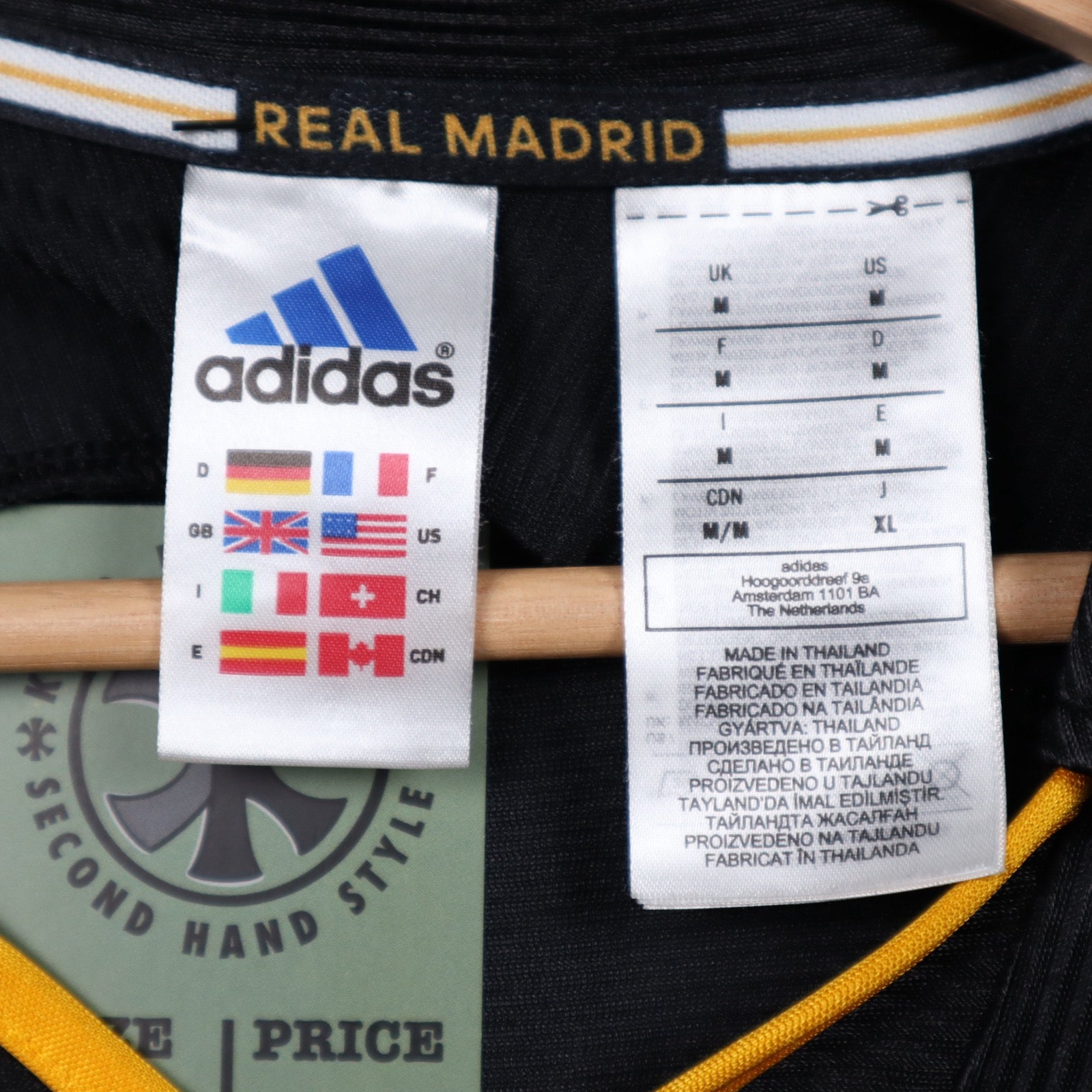 1999 Black Real Madrid Adidas Teka Away Jersey 5147