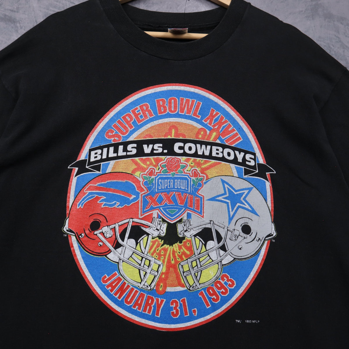 1993 Black Super Bowl XXVII Bills vs. Cowboys Shirt 6789