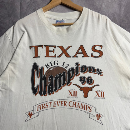1996 White Texas Longhorns Big 12 Champions Shirt 4608