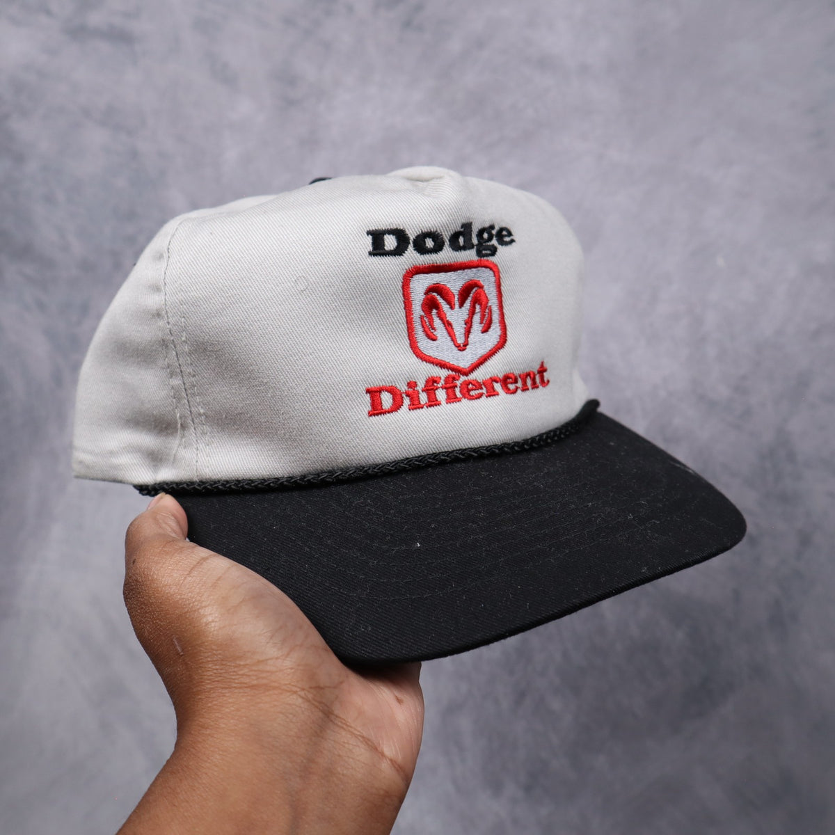 00s White Dodge Different Snapback Hat 7286