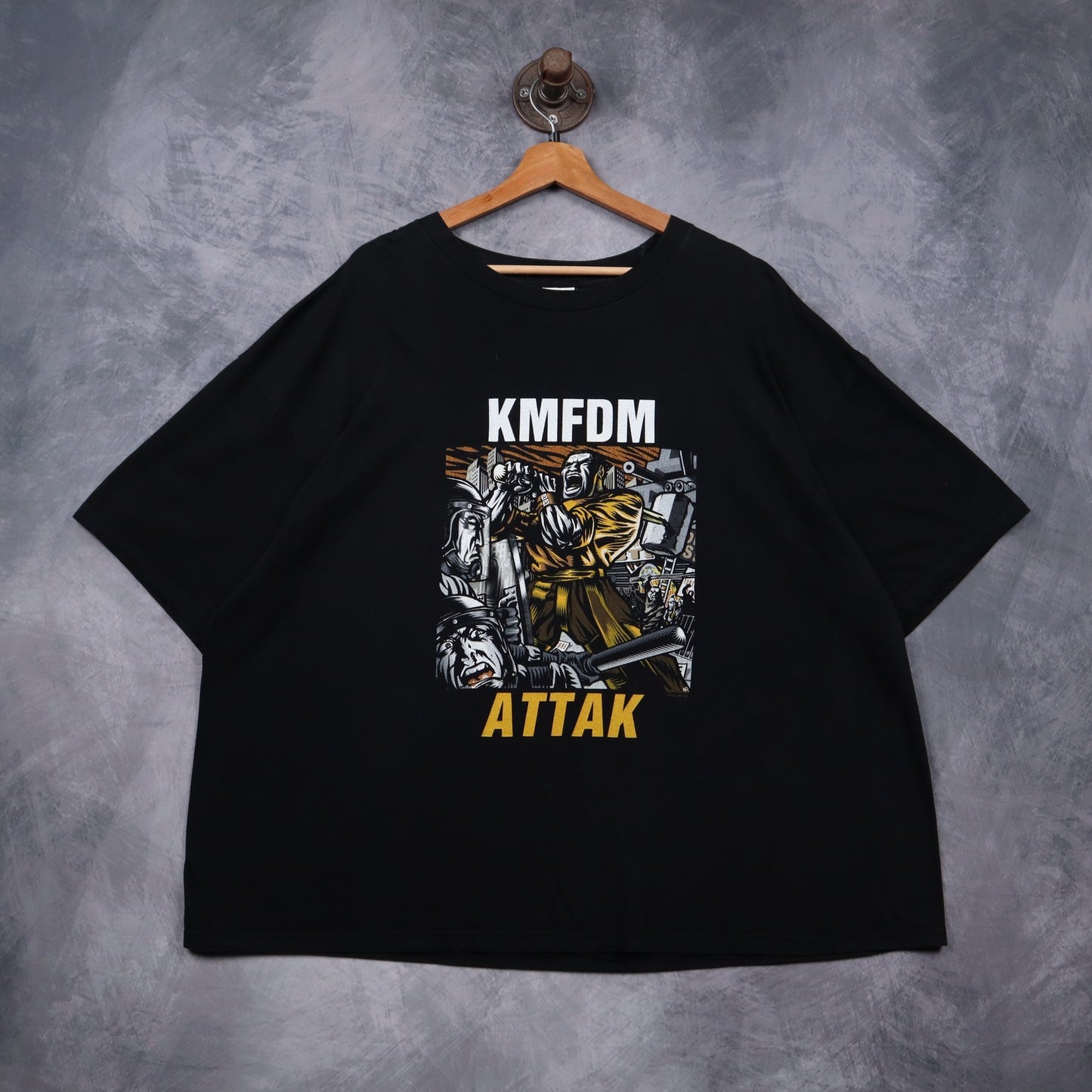 2002 Black KMFDM Attak Shirt 4961