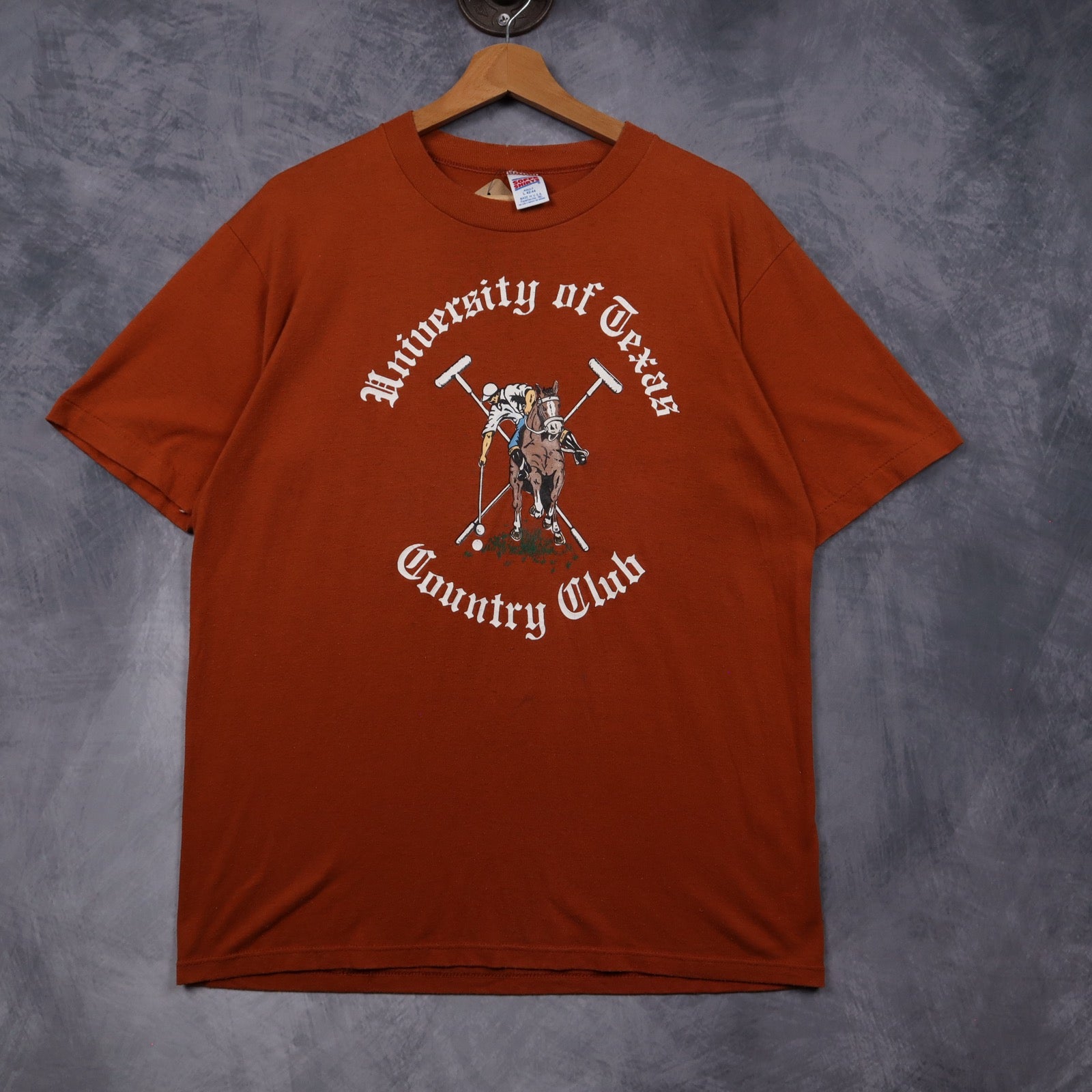 90s Burnt Orange University of Texas Country Club Shirt 5852