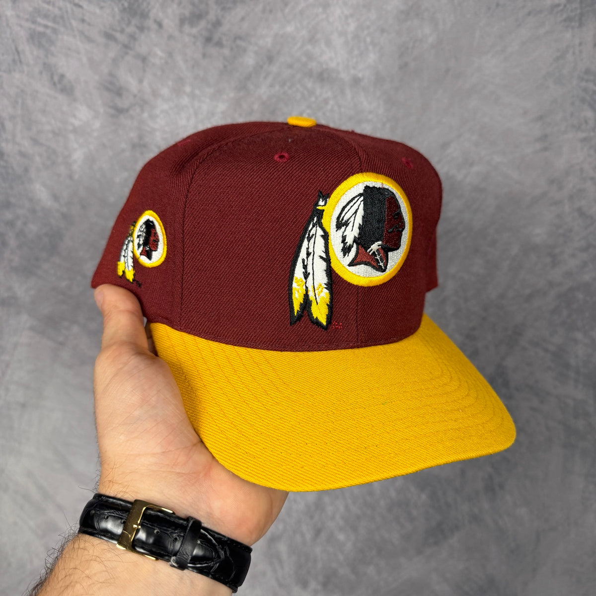 90s Red Washington Redskins Snapback Hat 6809