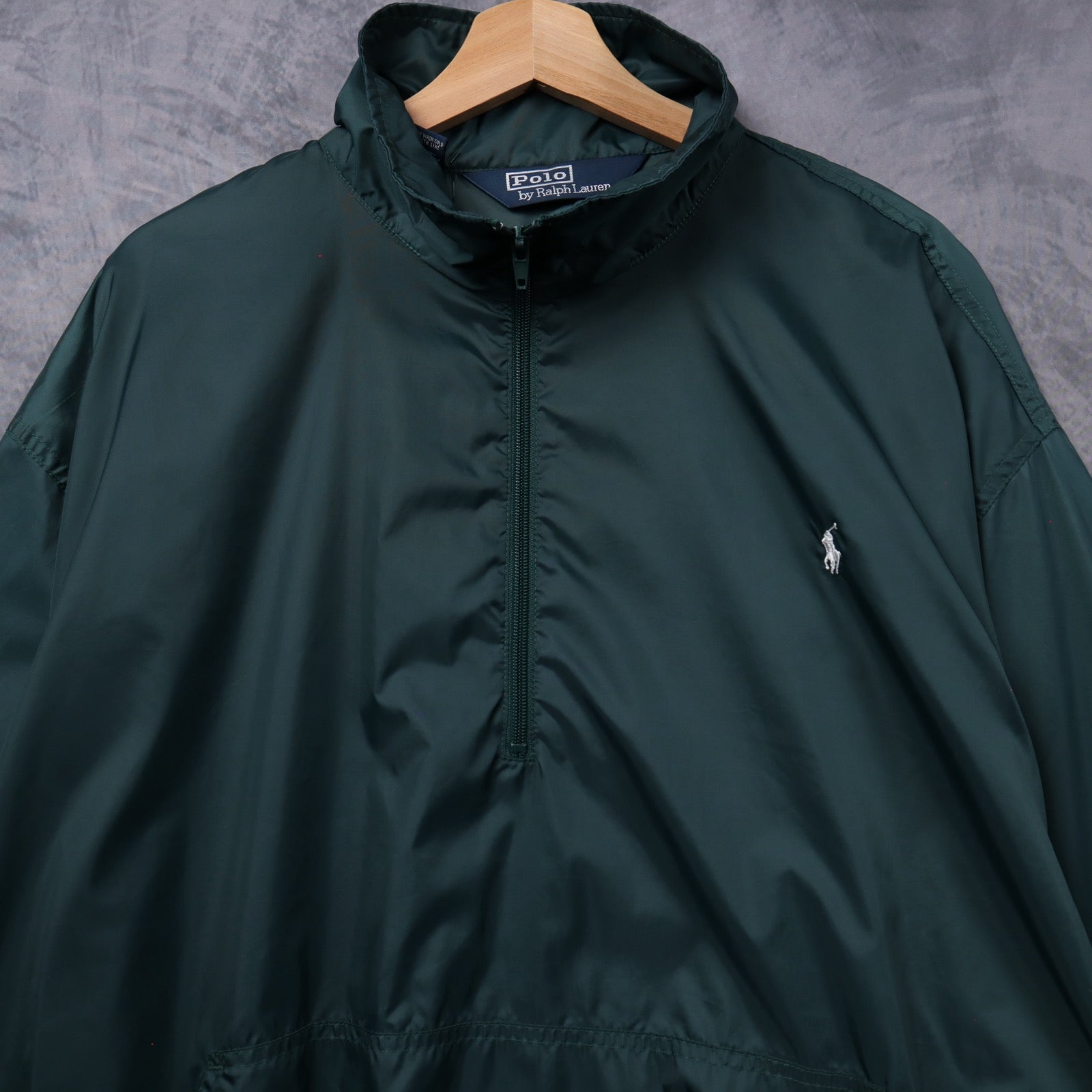 90s Forest Green Polo Ralph Lauren Half Zip Windbreaker 5322