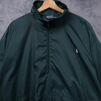 90s Forest Green Polo Ralph Lauren Half Zip Windbreaker 5322