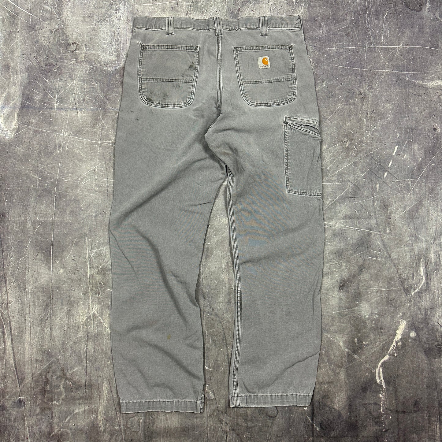 00s Gray Carhartt Lightweight Carpenter Work Pants 36x30 AG36