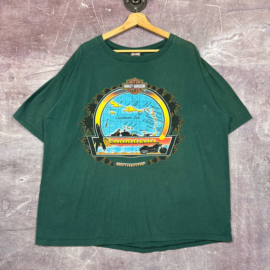 90s Green Harley Davidson Shirt 3114