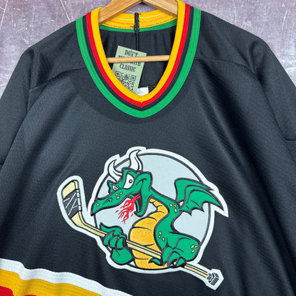 90s Black San Antonio Dragons Hockey Jersey 3400