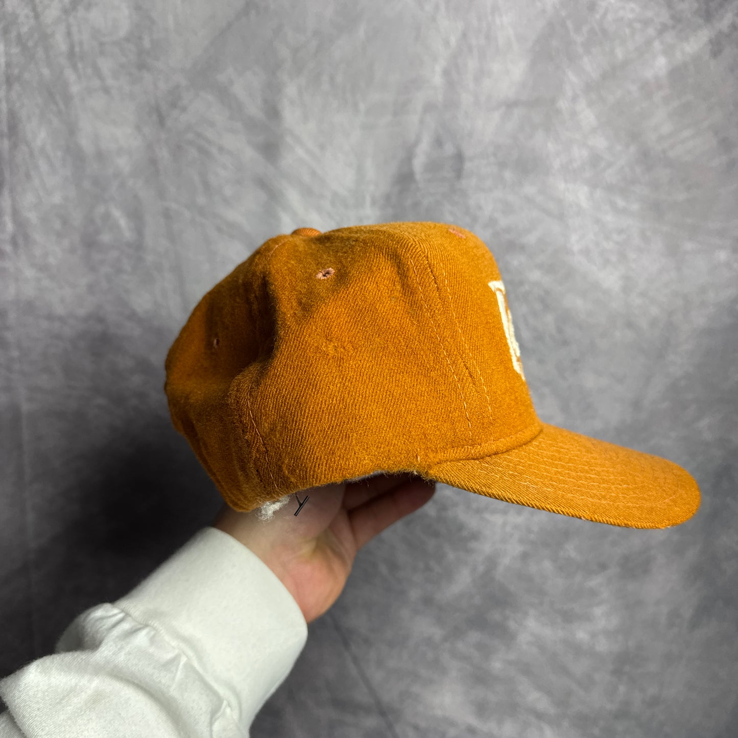 80s Texas Longhorns Sports Specialties Single Line Script Snapback Hat 4633