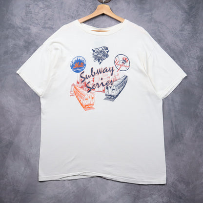 2000 White Subway Series World Series Mets Yankees Shirt 5601