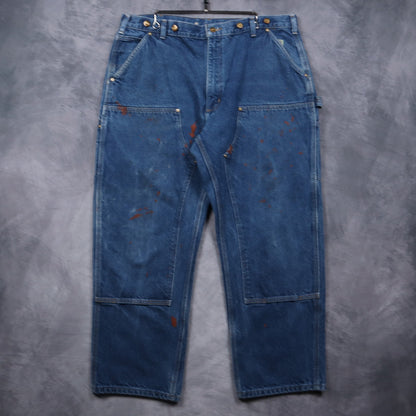 Y2K Blue Carhartt Original Dungaree Fit Double Knee Denim Jeans 5048