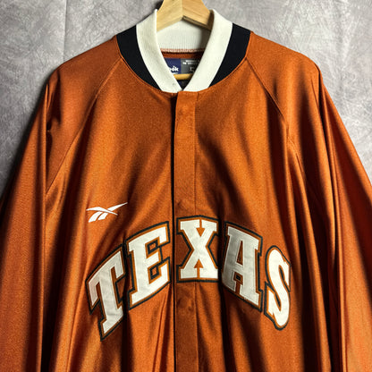 90s Orange Texas Longhorns Reebok Basketball Team Issue Warm Up 4478