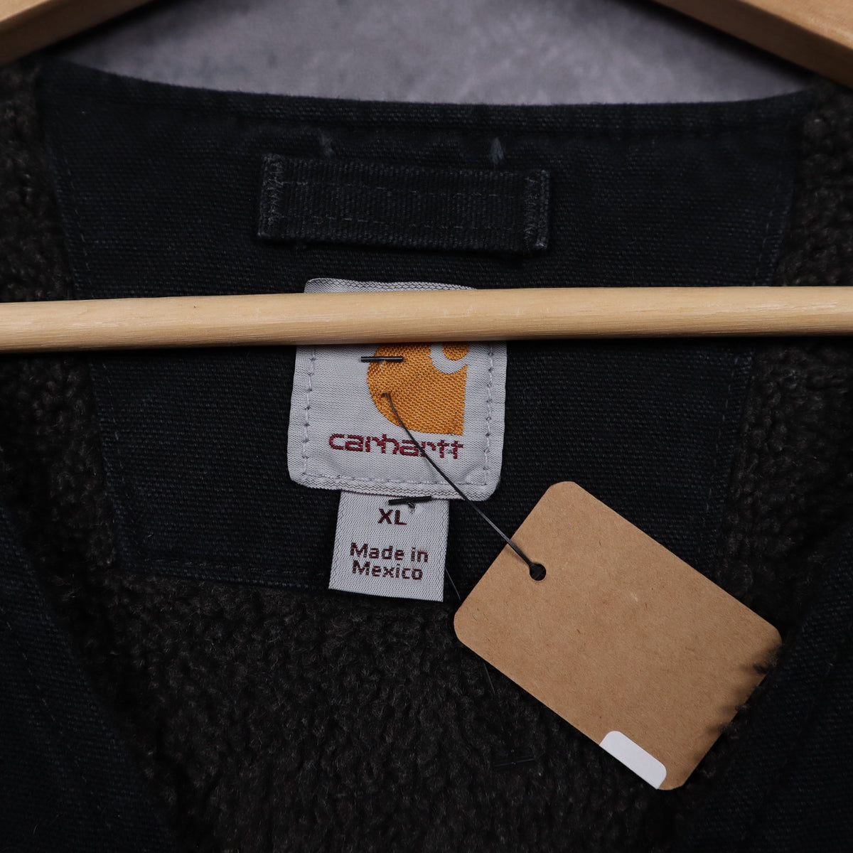 00s Black Carhartt Texas Longhorns Sherpa Lined Vest 5900